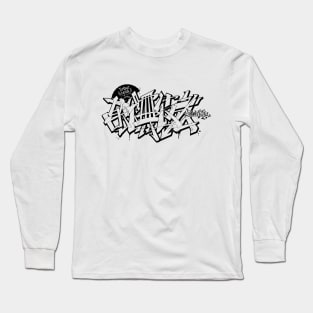 Japanese KANJI Graffiti KABUKIMONO Long Sleeve T-Shirt